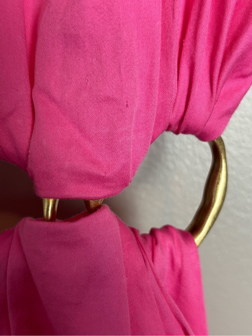 Aje Solstice Ring-Front Cutout 100% Cotton Mini Dress in Bright Pink Size 6 - Picture 5 of 16